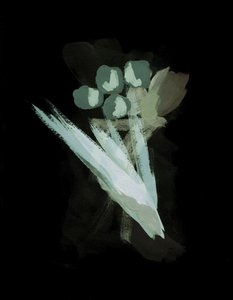 Dämpad abstrakt blomsterkonst av Lori Ann Folz