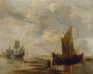 Seascape (kopia efter Jan van de Capelle) av Lotte Sykora