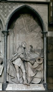 Georg Friedrich Haendels grav (marmor) av Louis-Francois (1702-62) Roubillac