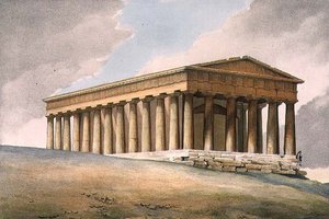Theseus tempel i Aten av Louis (after) Dupre
