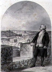 Honore Gabriel Riqueti, greve av Mirabeau (1749-91) på Paris vallar, graverad av Philibert Langlois (gravyr) av Louis (after) Marckl