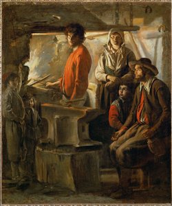 Smedjan eller: En smed i sin smedja ... av Louis (attr. to) Le Nain