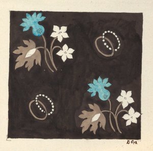 Blommönster för tryckt textil