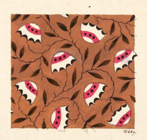 Blommönster för tryckt textil