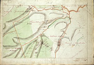 Atlas över kolmarkens eftergifter i Saar av fru Beaunier & Calmelet, ingenjörer i gruvkåren. av Louis Antoine Beaunier
