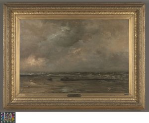 Seascape på De Panne av Louis Artan de Saint-Martin