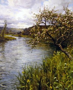Springtime (olja på duk) av Louis Aston Knight