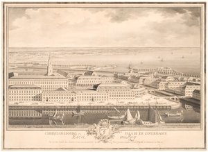 Köpenhamns slott Christiansburg av Louis Auguste Le Clerc
