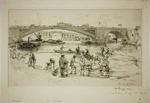 Vid Pont Sully av Louis Auguste Lepère