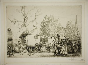 På mässan i Saint-Jean-de-Monts av Louis Auguste Lepère