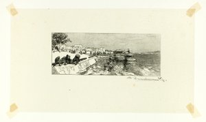 Bercy Wharf, plansch två från Le Long de la Seine et des Boulevards av Louis Auguste Lepère