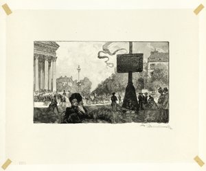 Hörnet av Rue Royale, sextonde bilden från Le Long de la Seine et des Boulevards av Louis Auguste Lepère