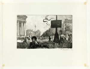 Hörnet av Rue Royale, sextonde bilden från Le Long de la Seine et des Boulevards av Louis Auguste Lepère