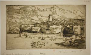 Fiskarens hus, St Jean-de-Mont av Louis Auguste Lepère