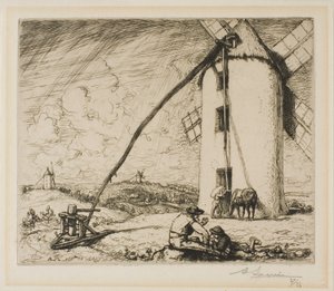 Le Moulin des Chapelles av Louis Auguste Lepère