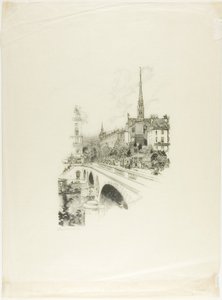 Saint-Michel-bron av Louis Auguste Lepère