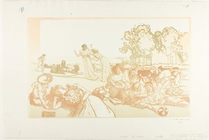 Modern bukolisk av Louis Auguste Lepère
