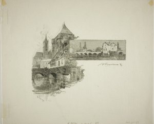 Moret: Träkvarnen av Louis Auguste Lepère