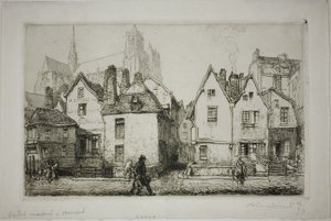 Gamla hus, Amiens av Louis Auguste Lepère