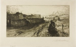 Utvändiga murar, Porte de Versailles av Louis Auguste Lepère