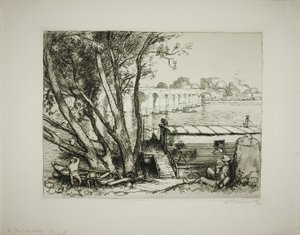 Poissy av Louis Auguste Lepère