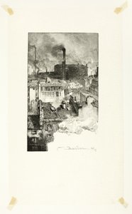 Quartier des Gobelins, plansch 20 från Le Long de la Seine et des Boulevards av Louis Auguste Lepère