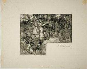 Ridning till hundarna, Mont-Gérard av Louis Auguste Lepère