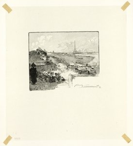 Gryningen, plansch fjorton från Le Long de la Seine et des Boulevards av Louis Auguste Lepère