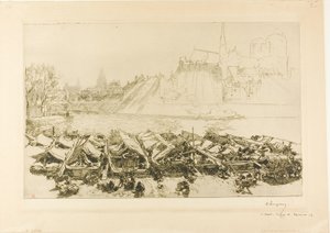Den stora äppelmarknaden av Louis Auguste Lepère