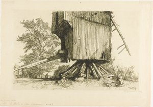 Lidors väderkvarn av Louis Auguste Lepère