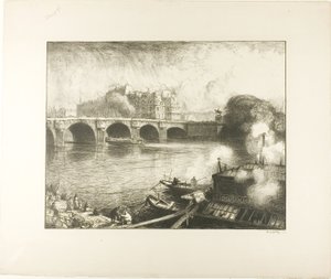 Pont Neuf, Paris av Louis Auguste Lepère