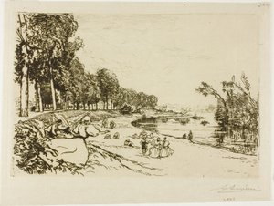 Vägen till Billancourt av Louis Auguste Lepère
