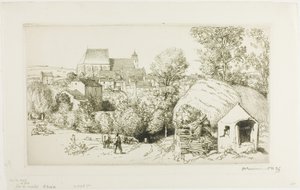 Utsikt över Verdelot av Louis Auguste Lepère
