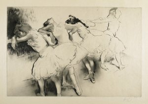 Fyra dansare i baren av Louis Auguste Mathieu Legrand