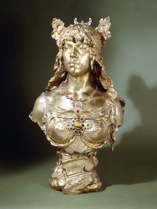 Salammbo (ädelstensset, byst i förgylld brons) av Louis Auguste Moreau