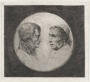 Coclers, L B, Dubbelporträtt Napoleon och påven Pius VII (ca1805, Rijksmuseum) av Louis Bernard Coclers