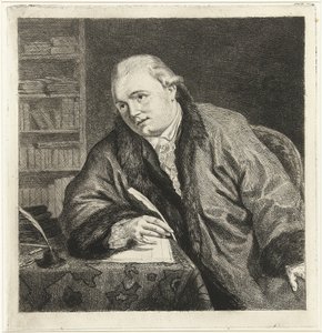 Porträtt av tonsättaren och etsaren Johan Antoni Kauclitz Colizzi 1742-1808, 1780-talet av Louis Bernard Coclers