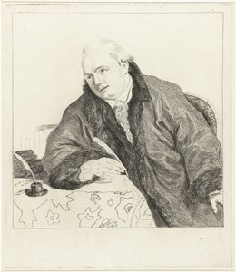 Porträtt av kompositören och etsaren Johan Antoni Kauclitz Colizzi av Louis Bernard Coclers