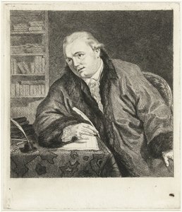 Porträtt av kompositören och etsaren Johan Antoni Kauclitz Colizzi av Louis Bernard Coclers