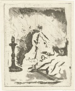 Studiebord med ljuskrona av Louis Bernard Coclers
