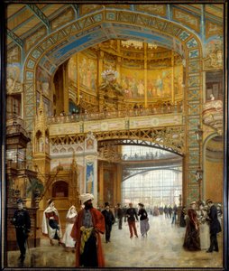 Den centrala kupolen vid 1889 års världsutställning i Paris Målning av Louis Beroud (1852-1930) 1890 Mått 1,98x1,64 m Paris, musee Carnavalet - Världsutställningens centrala kupol i Paris