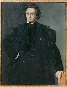 Poeten Victor Hugo som ung man ... (målning på duk) av Louis Boulanger