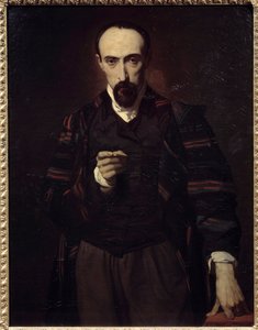 Porträtt av Achille Deveria (1800-1857) målare och gravör. Målning av Louis Boulanger (1806-1867) av Louis Boulanger