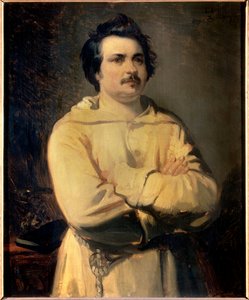 Porträtt av Honore de Balzac (1799-1850) Målning av Louis Boulanger (1806-1867) 1800-talet. Torn. Museum of Fine Arts