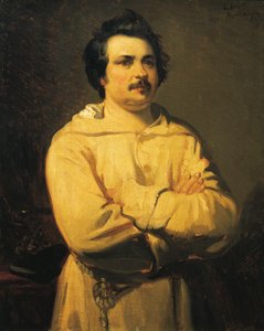 Porträtt av Honore de Balzac av Louis Boulanger