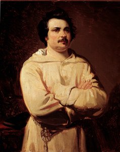 Porträtt av den franske författaren Honore de Balzac av Louis Boulanger