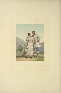 Kostymer för indianerna i Mechoacan, illustration från "Views of the Cordilleras and Monuments of the Indigenous Peoples of America" ​​av Alexander von Humboldt och Aime Bonpland
