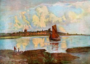 Maldon, från Heybridge, Essex, 1924-1926. av Louis Burleigh Bruhl