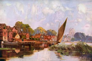 På floden vid Beccles, Suffolk, 1924-1926.
