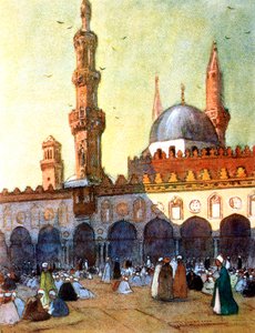 Moskén i Al-Azhar, Kairo, Egypten, 1928